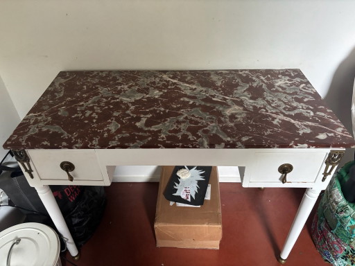 Bureau antique plateau marbre