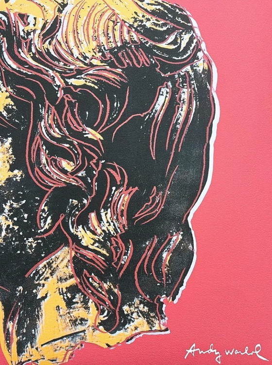 Image 1 of 1986 Carnegie Museum of Art After Andy Warhol "Alexander the Great Pink" Lithograph