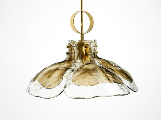 Image 1 of Beautiful, rare, original 1960s J.T. Kalmar Franken heavy Murano glass floral ceiling lamp
