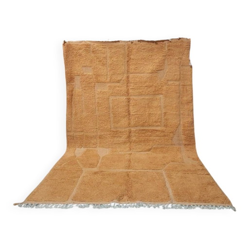 Large Beni Ouarain Berber rug terracotta 300x200 cm – Handcrafted wool