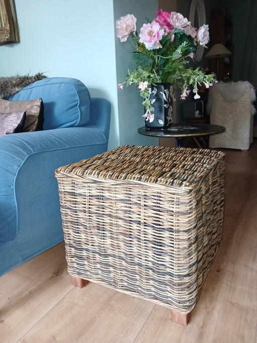 Reposapiés de ratán de Rivièra Maison – hockers en poefs, Rattan, Wood (photo 2 of 5)