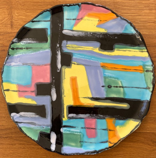 Longwy keramische schaal ‘Pigalle’, gesigneerd op de achterkant, 1960. – decoratieve objecten, Ceramic (photo 2 of 8)