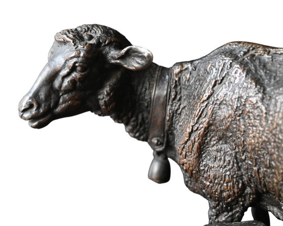 Image 1 of Pierre-Jules Mêne (1810-1879 )Bronze, The ewe and her lamb, with provenance