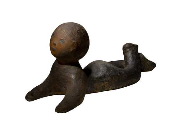 Image 1 of Niño pequeño, estatua de jardín de cerámica, décadas de 1960-1970, Checoslovaquia