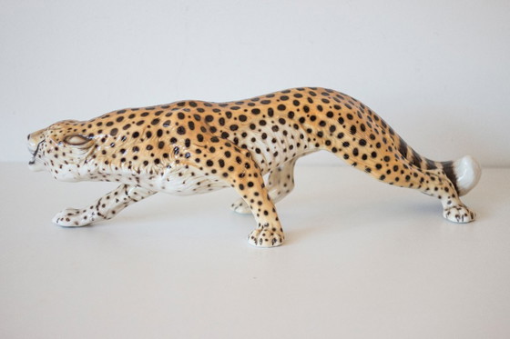 Image 1 of Leopardo Ronzan d'epoca - Ceramica dipinta a mano - Italia 1970 ca.