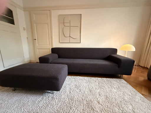 Montis bank Lima bruin-taupe, met of zonder hocker