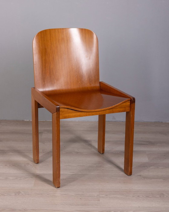 Image 1 of SET OF 4 VINTAGE WOODEN CHAIRS FROM THE 1970s, DESIGNED BY AFRA AND TOBIA SCARPA FOR MOLTENI