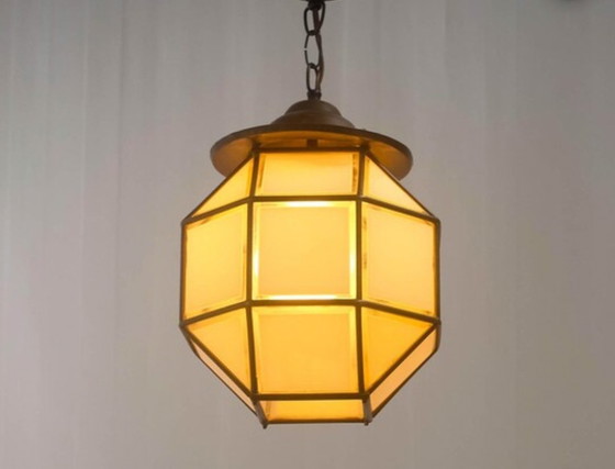 Image 1 of Lampe en verre Art déco vintage