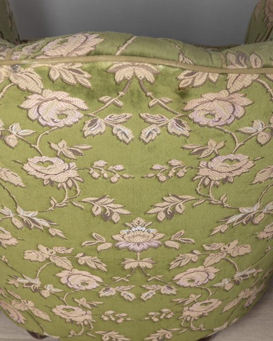 Image 1 of  Page 1 of 9 Paire de fauteuils vintage des années 1950 en tissu floral design italien