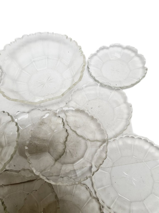 Duitse Biedermeier dessertset, jaren 1850, set van 13 – Tafelwaar, Glass (photo 11 of 17)
