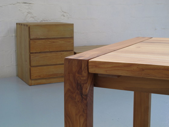 Image 1 of Table ou Bureau en Orme Massif Huilé Regain France