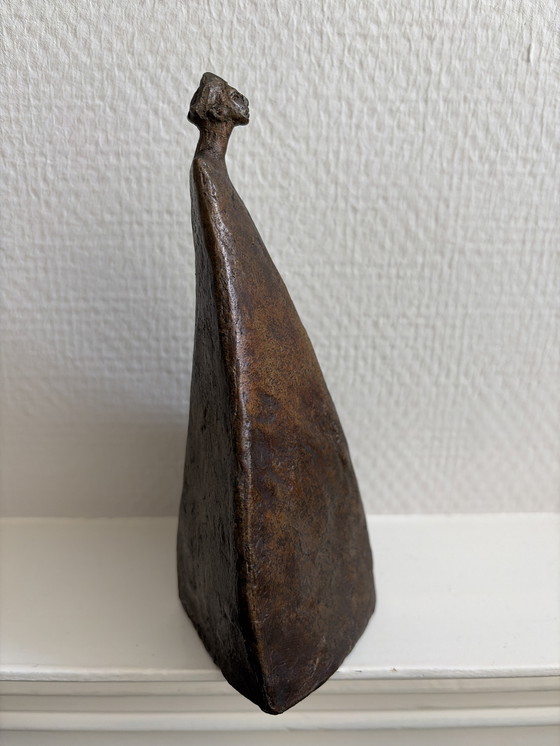 Image 1 of Sjikkie (Tjikkie) Kreuger – Signierte Bronzestatue – Stehende Figur 