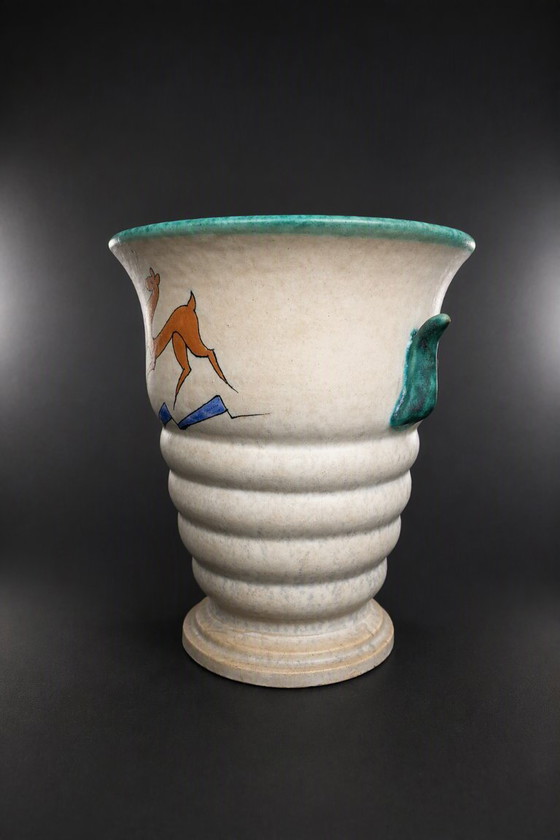 Ugo Zaccagnini - Raro vaso di design italiano – Vasi, Ceramic (photo 2 of 12)
