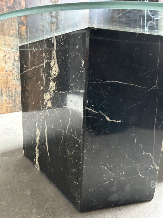 Image 1 of Vintage coffee table marble glass