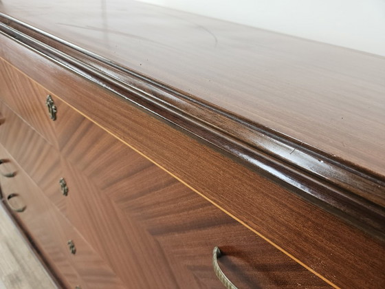 Image 1 of Cómoda de los años 80 en nogal, palisandro y arce.