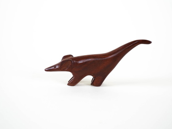 Image 1 of Figurine animale en teck, design danois, années 1970, fabriquée au Danemark