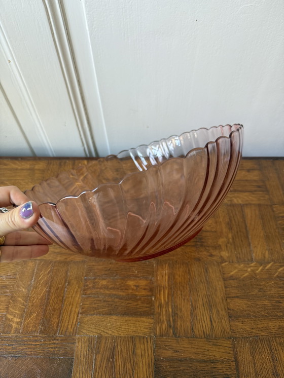 Image 1 of Set de 4 Ensaladeras de Cristal Rosa