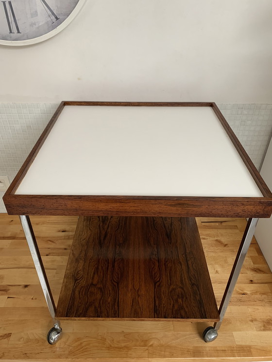 Image 1 of Vintage trolley / side table rosewood