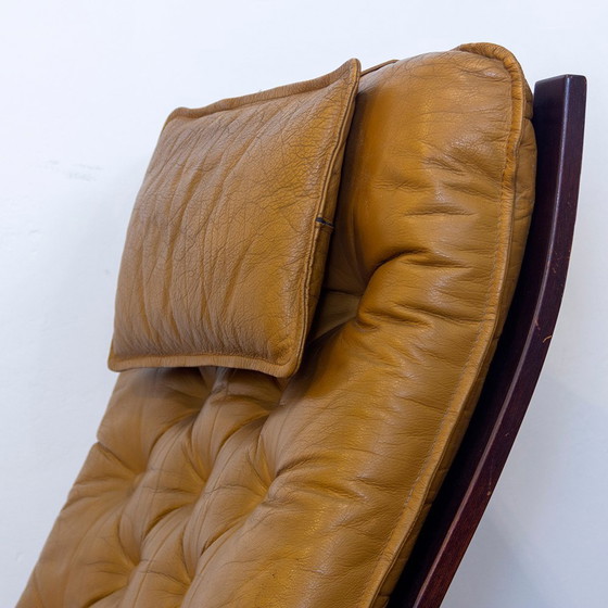 Image 1 of Deense fauteuil van gekleurd leer, 1970