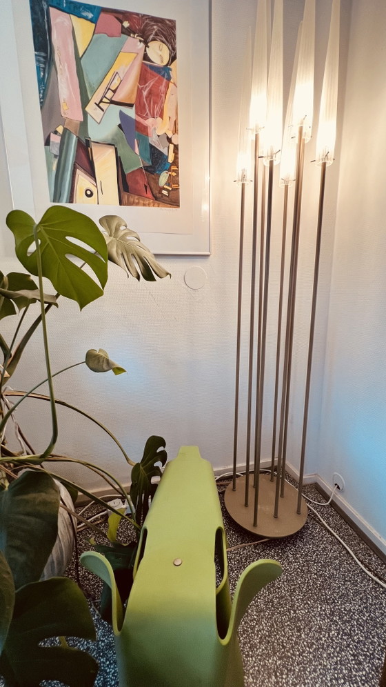 Lampade da terra design vintage vetro cristallo – Metal, Murano Glass (photo 6 of 10)