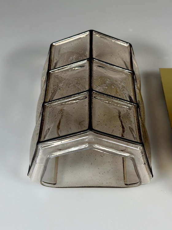 Image 1 of Lámpara de pared de los años 60/70, Glassworks Limburg, Alemania, vidrio y metal.