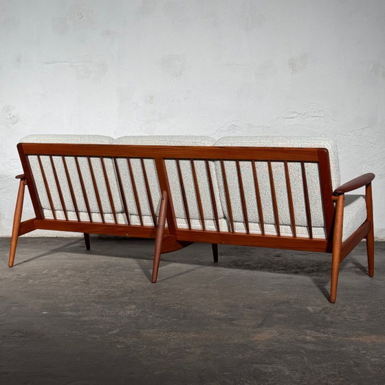 John Bone Teakhouten loungeset met twee fauteuils, volledig gerenoveerd. – 3-5 zitsbanken, Textile (photo 19 of 21)