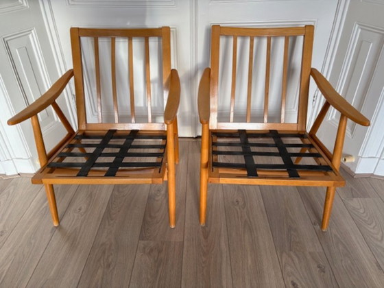 Image 1 of 2 Vintage Fauteuil Ton jaren 50-60's