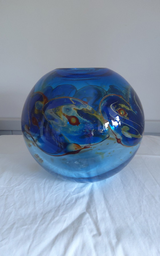 Image 1 of Louis Leloup vase blue