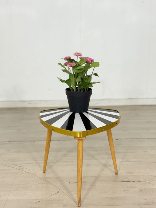 Table d'appoint vintage en forme de rein, support pour plantes, table de rangement