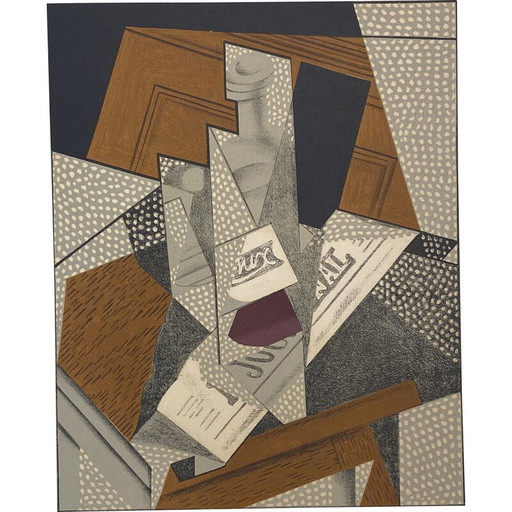 Vintage-Lithografie "Die Flasche" von Juan Gris, 1925er Jahre