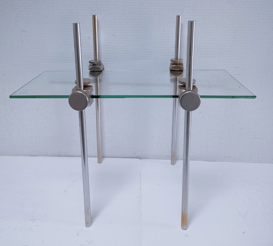 Image 1 of Scaffale espositivo vintage in vetro e metallo