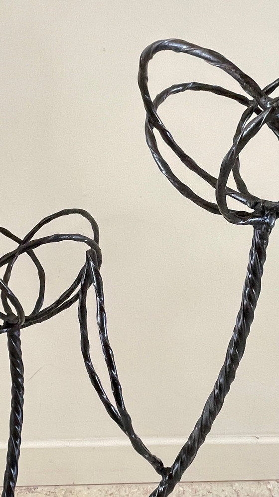 Image 1 of Mensola per piante in acciaio curvo vintage