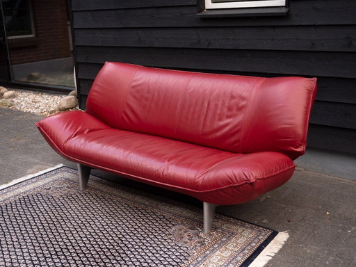 Leolux Tango | 2-seater leather designer sofa | Red