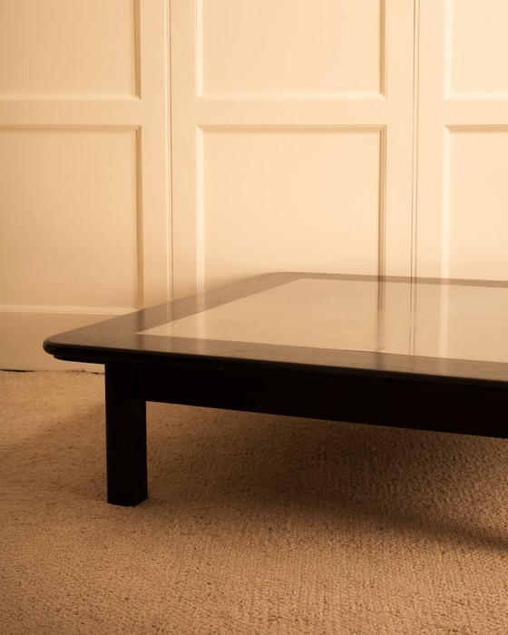 Image 1 of wood & metal coffee table 