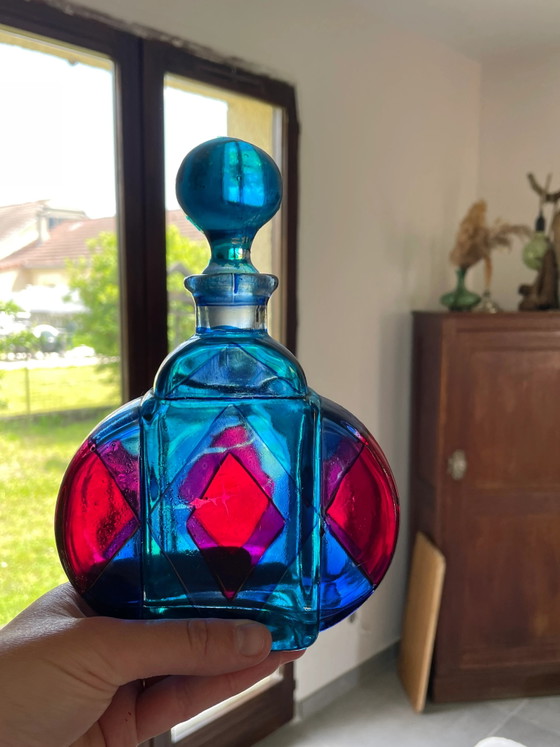 Botella de cristal pintada – Objetos decorativos, Glass (photo 2 of 4)