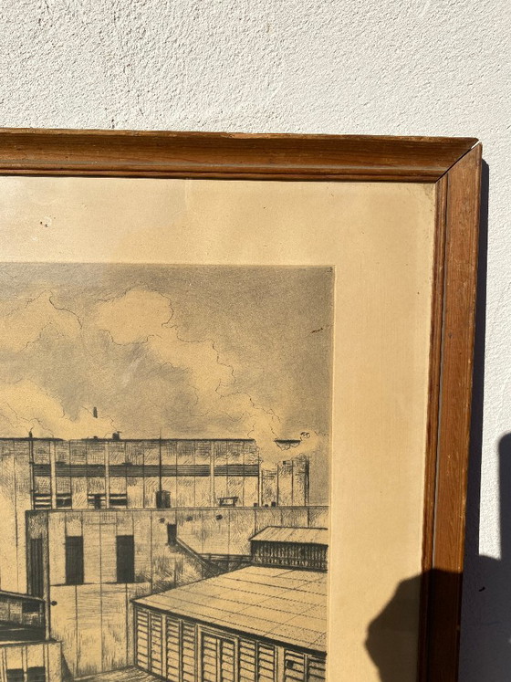 Incisione Originale ”Stickstoffwerke a. d. Ruhr” (Anni '50) – Litografie e stampe, Cristallo (photo 8 of 13)