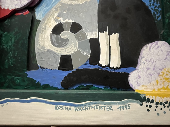 Bellissima opera d'arte di Rosina Wachtmeister, realizzata in 3D (vari strati di legno), 63 x 73 cm. – Wood (photo 6 of 9)