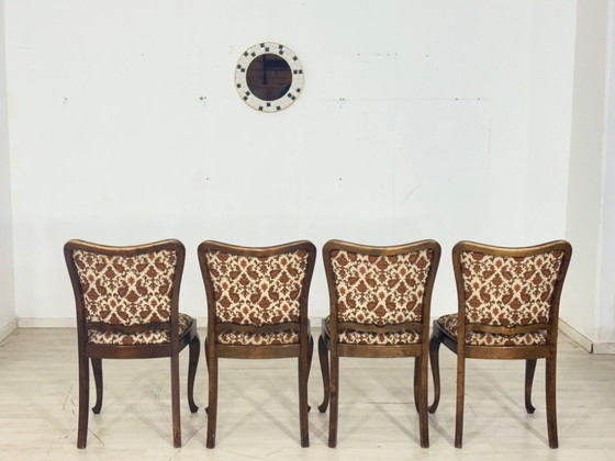 Image 1 of Lot de 4 très belles chaises Chippendale, chaises de salle à manger, chaises de cuisine, chaise de salle à manger vintage