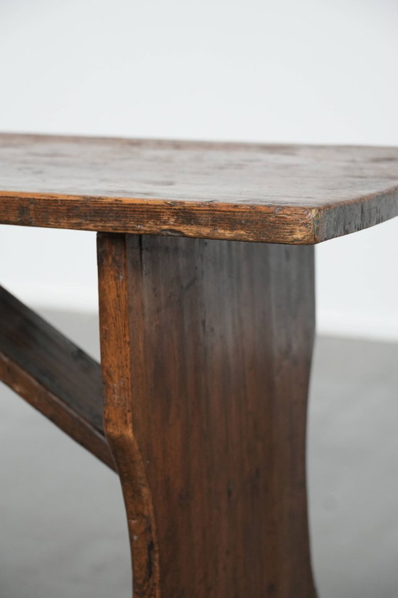 Image 1 of Banc d'entrée/banc de salle à manger anglais ancien et plein de caractère, en pin.