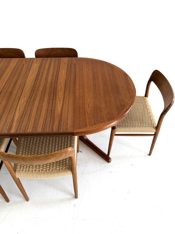 Table à manger extensible vintage, Joh. Kristoffersen & Son '60 – Joh. Kristiffersen & Søn (photo 10 of 15)