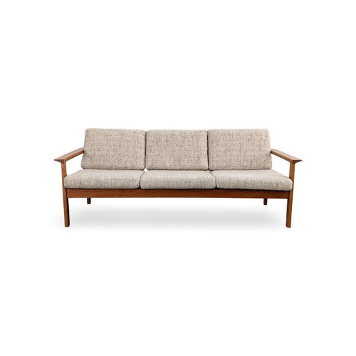 Original Vintage Midcentury Three-Seater Sofa Teak Vamo Denmark