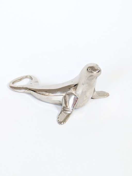Vintage Stainless Steel Sea Lion Bottle Opener | Made in West Germany