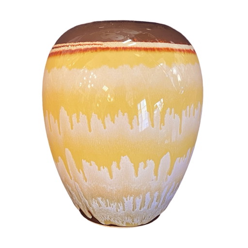 Boho stijl keramische vaas, Staffel Limburg, Duitsland 1970