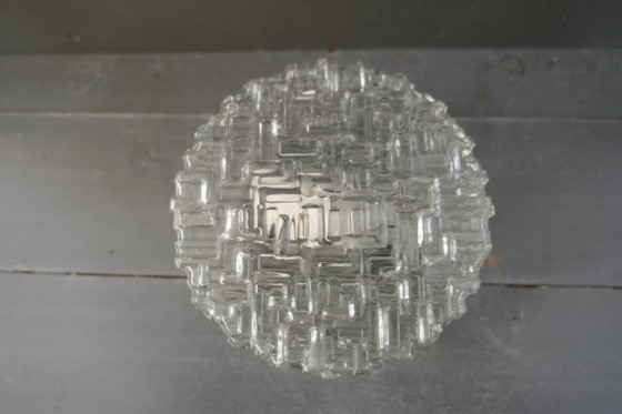 Plafoniera di design vintage in vetro strutturato trasparente – Plafoniere, Metallo (photo 13 of 15)