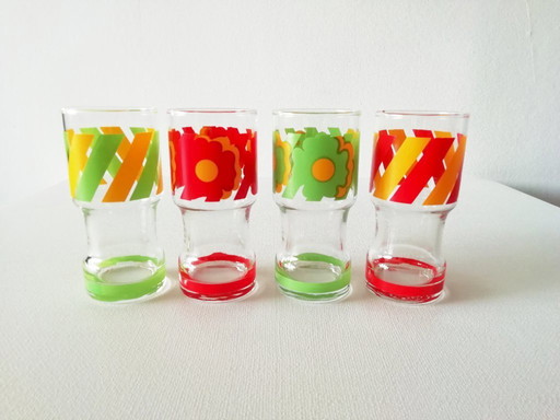 Long drink glasses 1970s