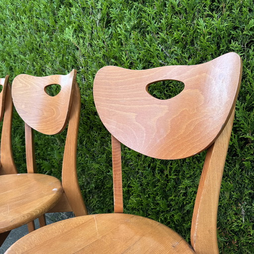 4 Mid - Century chairs