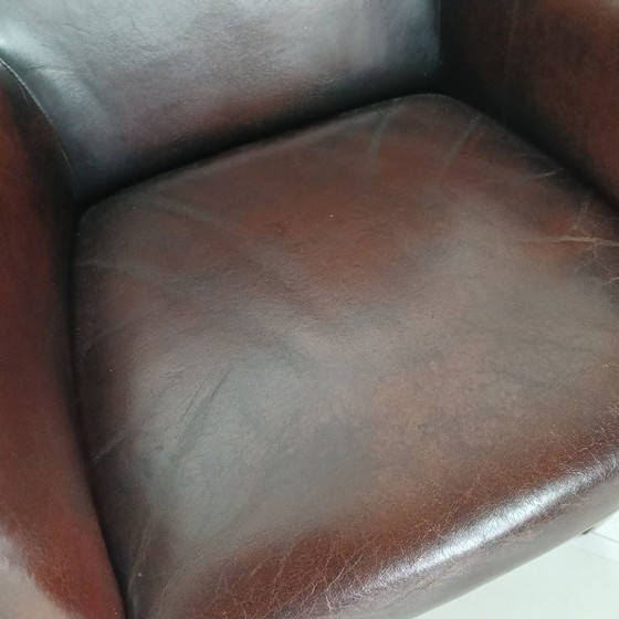 Image 1 of Bellissime sedie da pranzo in pelle di pecora (set di 4 sedie)