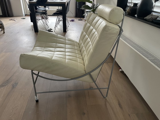 Image 1 of Leolux Volare armchair cream white leather