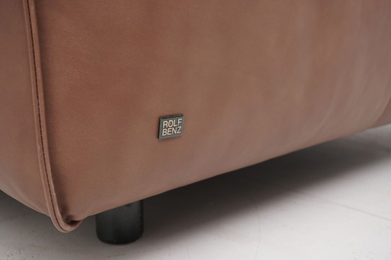 Image 1 of Rolf Benz Mio suite, bank, sofa, hoekbank, leer, bruin