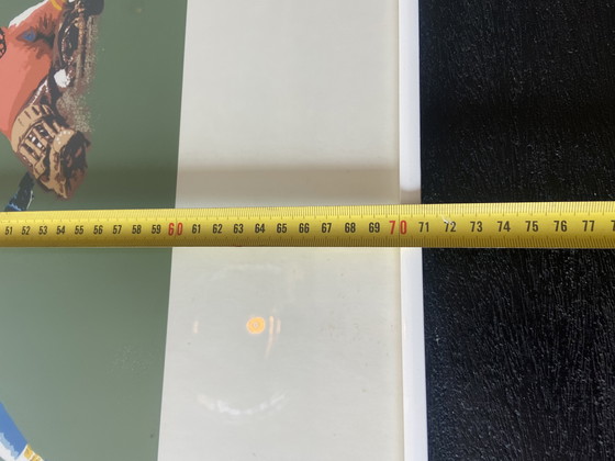 Image 1 of Litografie retrò di Wim Hoogstraten Serigrafia Push and Slide Hockey